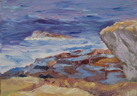 thumbnail image of painting "Bass Rocks"