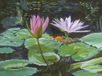 thumbnail image of painting "Eddie's Hawaiian Waterlilies"