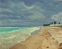 thumbnail image of painting "Grey Day on the Beach"